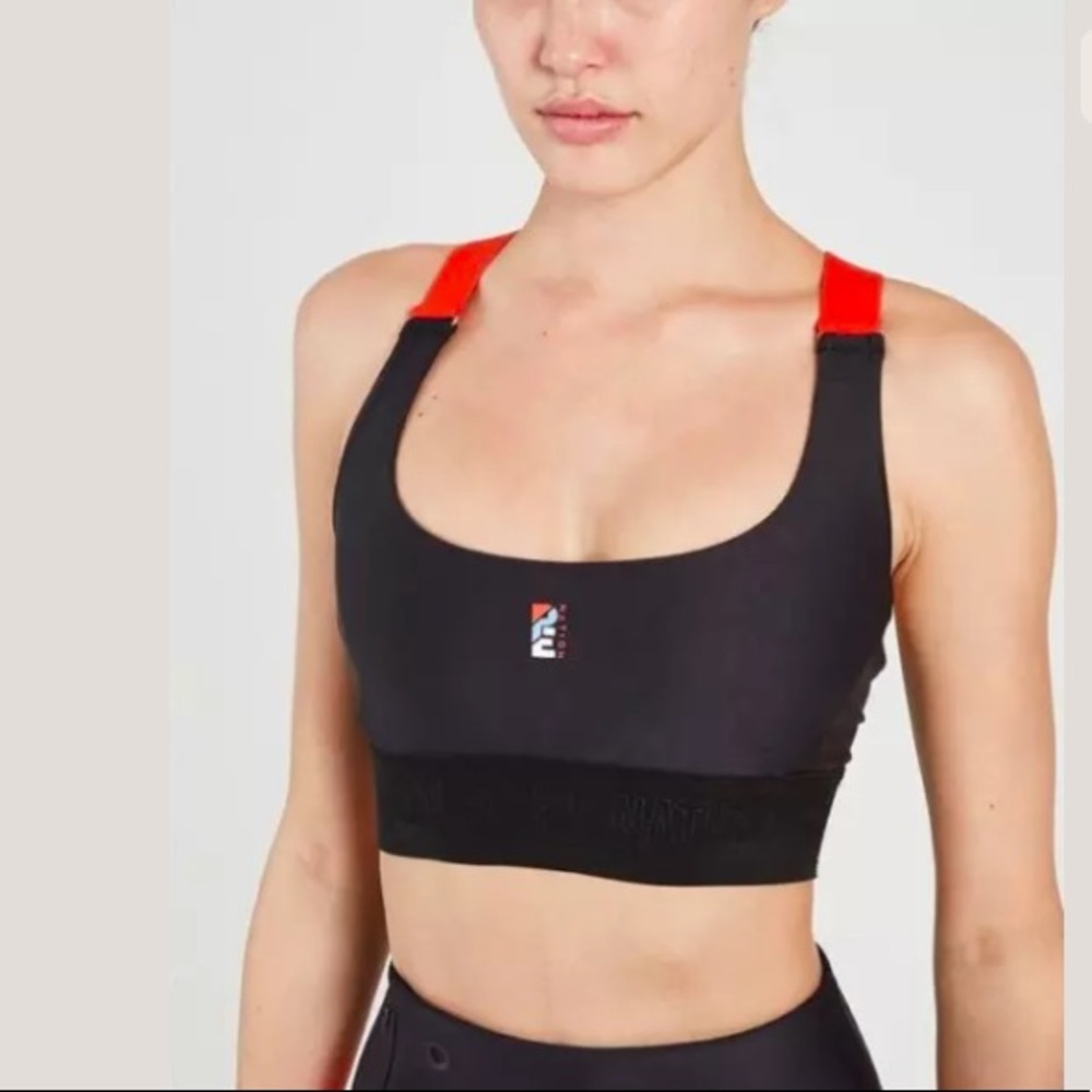 P.E Nation Forecourt Crop Top In Black NWT SIZE M